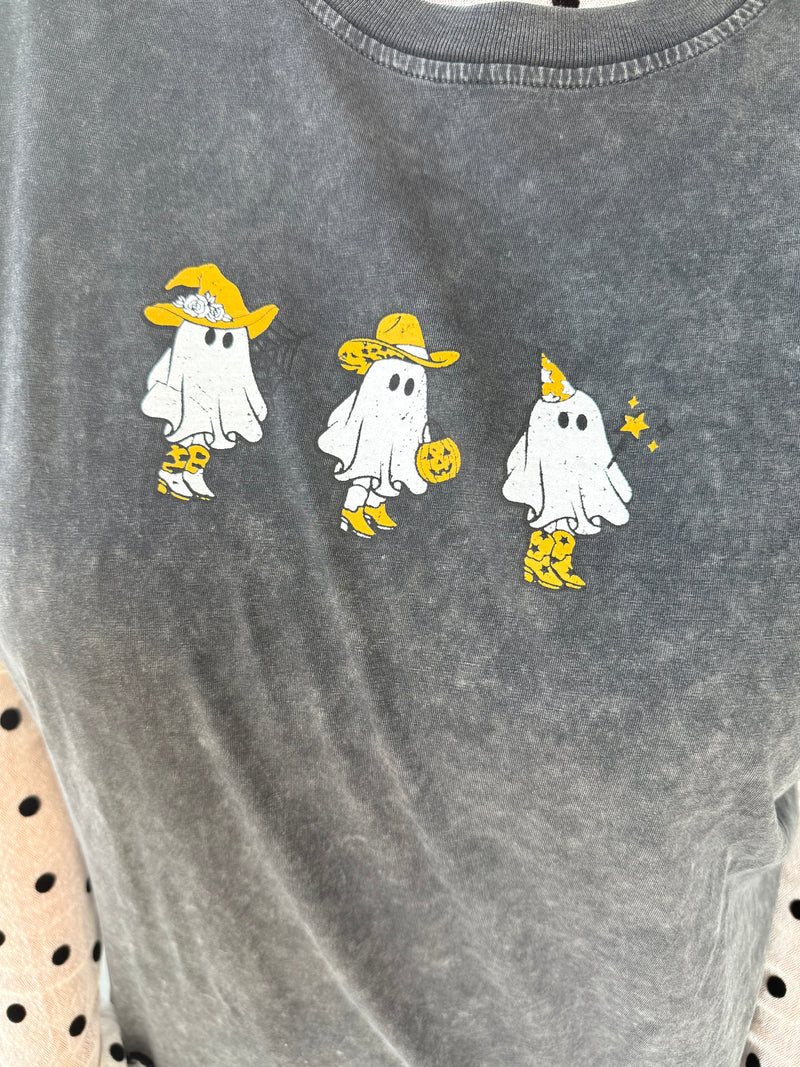 Cowgirl Ghosts Charcoal Tee