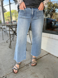 Delah Crop Wide Leg Denim