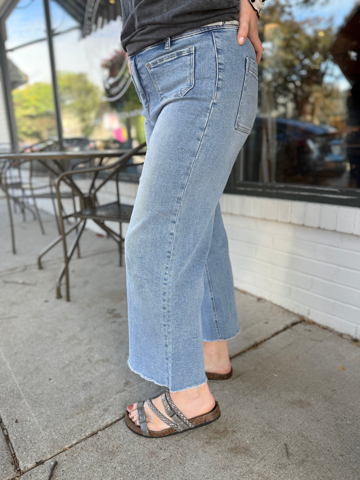Delah Crop Wide Leg Denim
