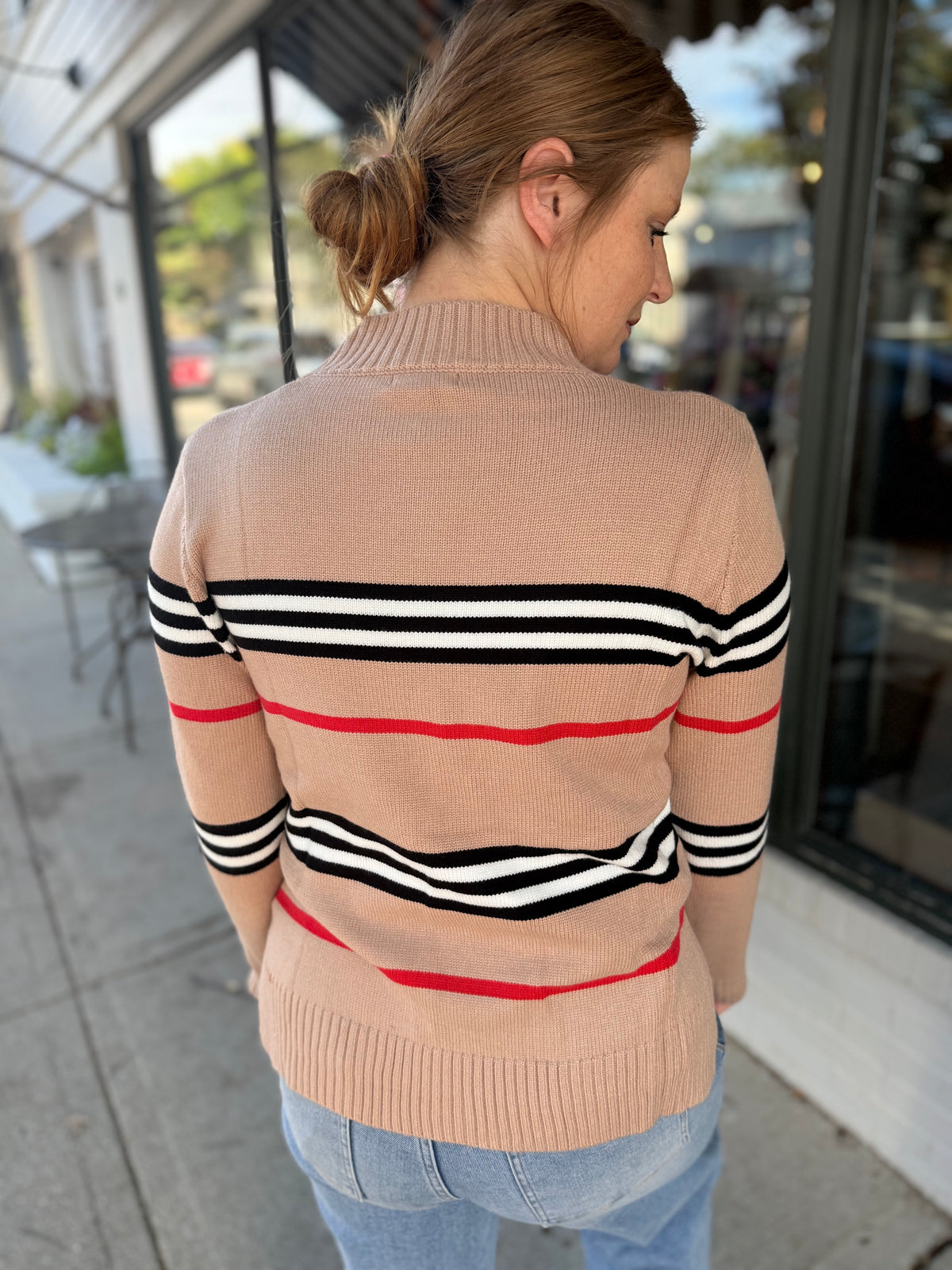 Mila Mocha Stripe Sweater