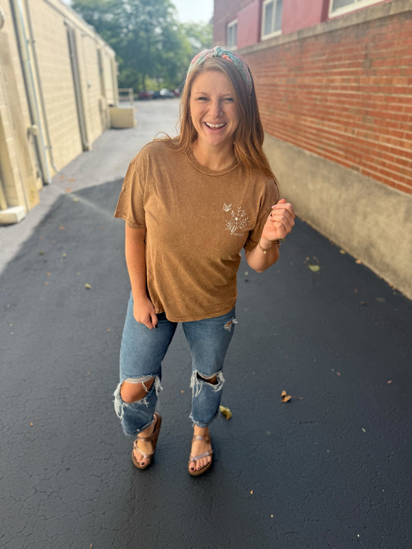 Consider How Wildflower Graphic Top