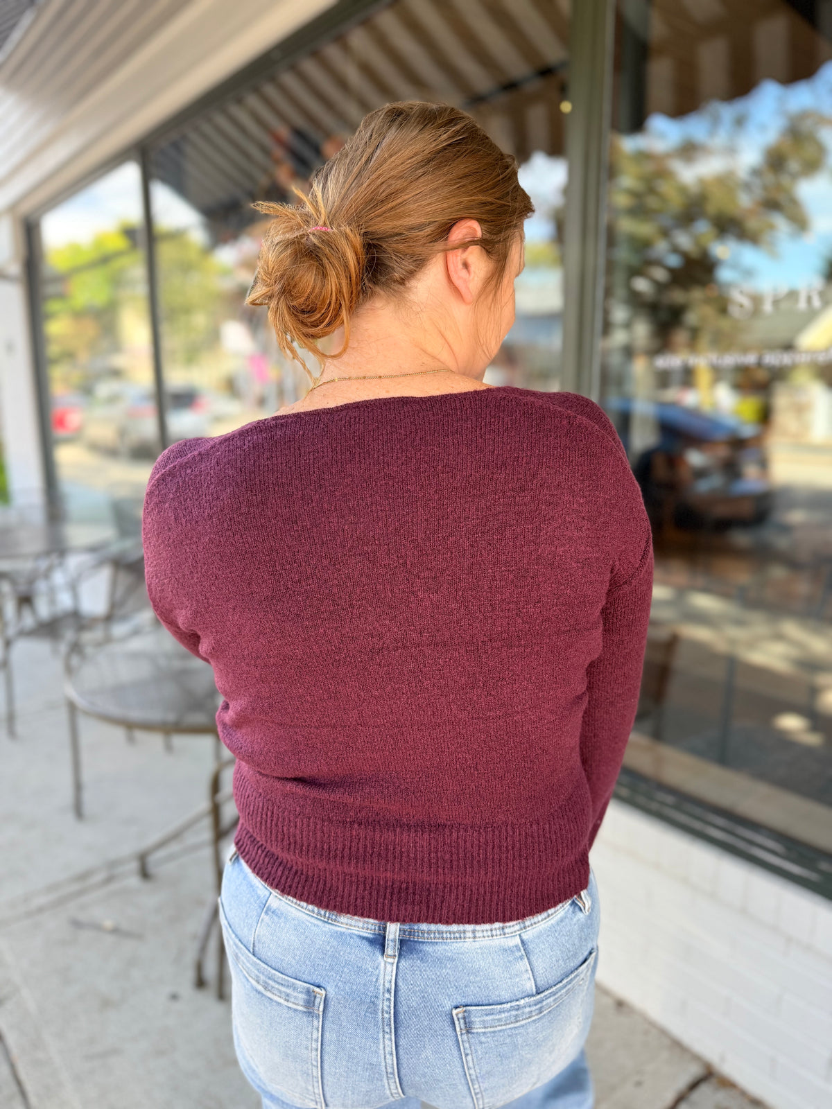 Cozy Wrap Sweater - Plum