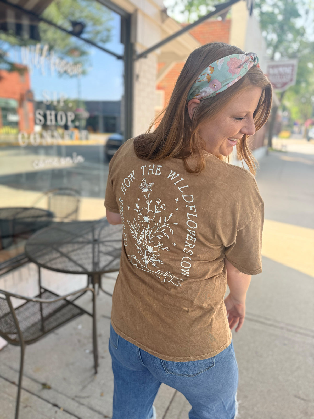 Consider How Wildflower Graphic Top