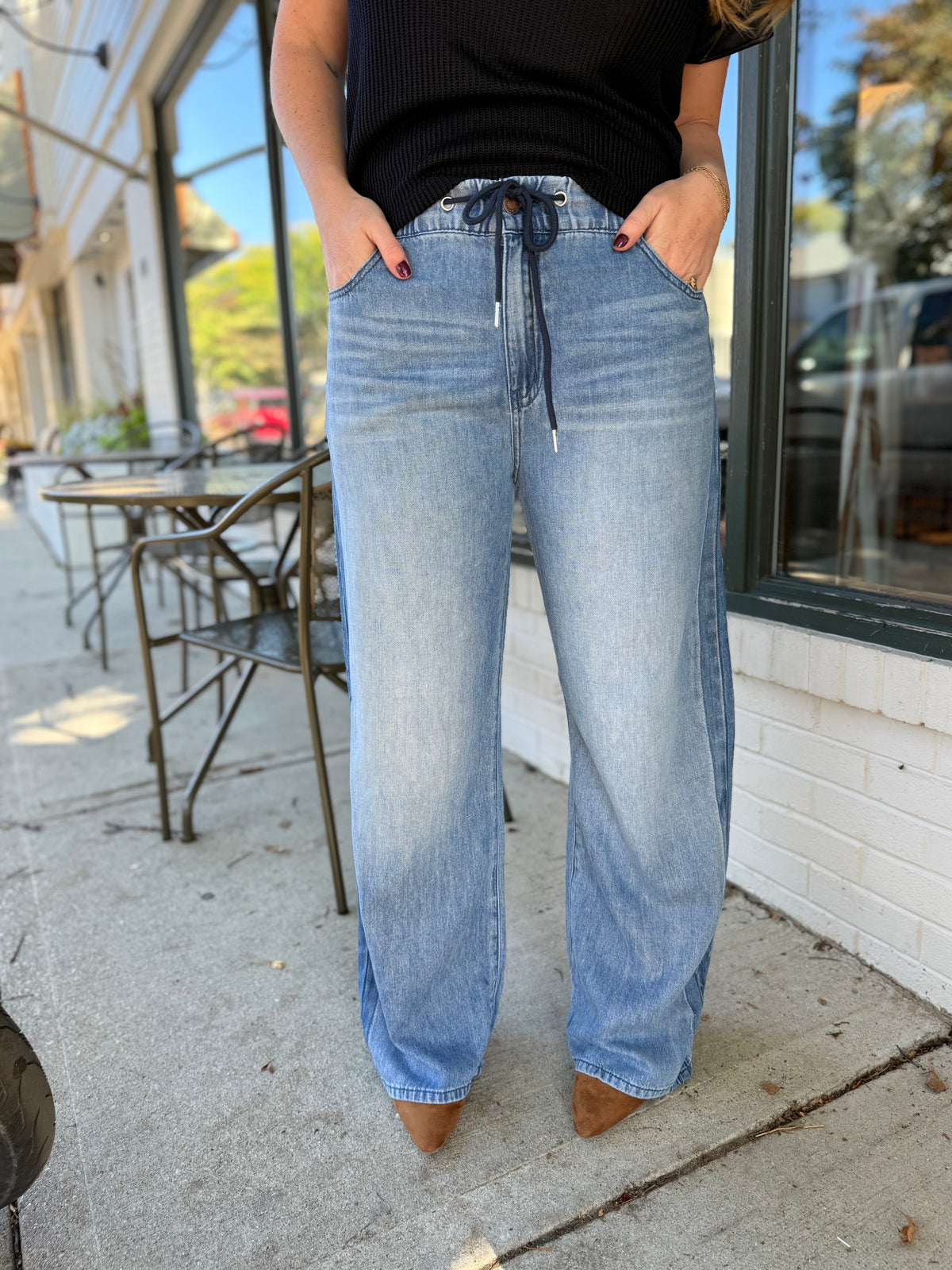 Light Wash Elastic Waist JB Jeans