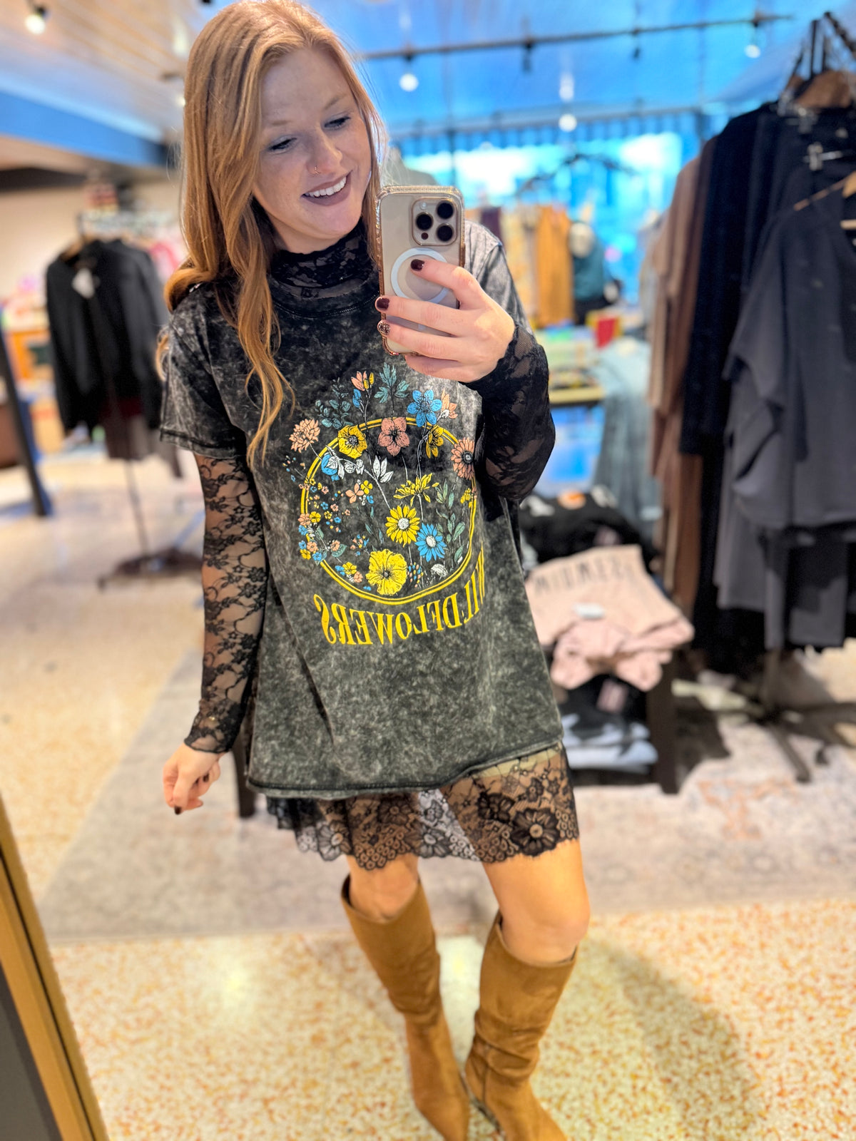 Wildflowers Graphic Tunic Top