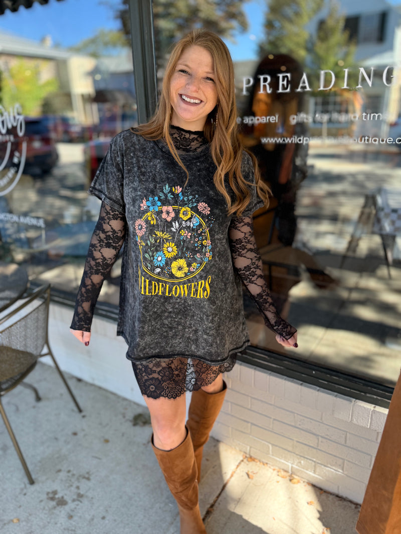 Wildflowers Graphic Tunic Top