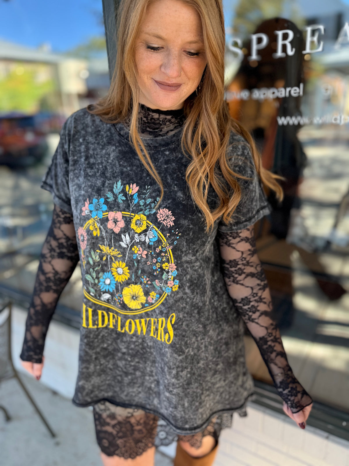 Wildflowers Graphic Tunic Top