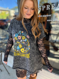 Wildflowers Graphic Tunic Top