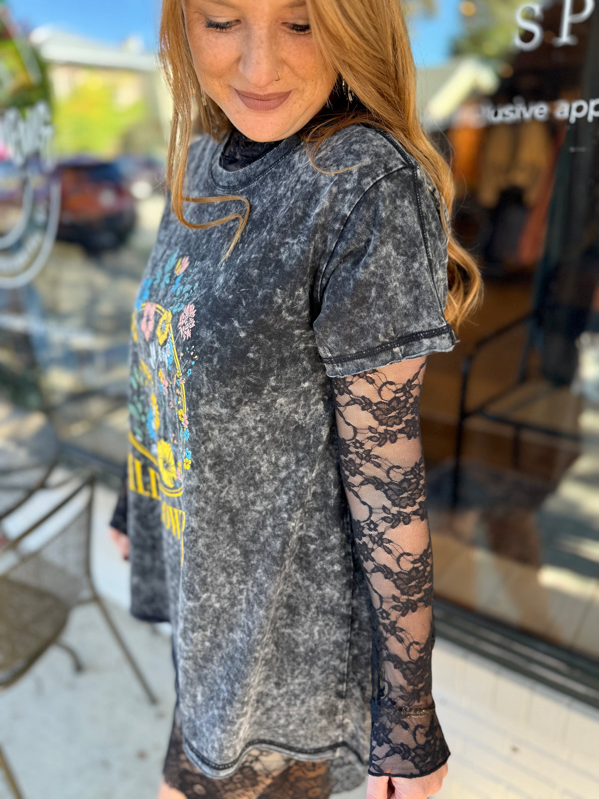 Wildflowers Graphic Tunic Top