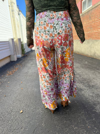 Boho Floral Wide Leg Pants