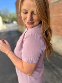 Lilac Gray Blouse Top