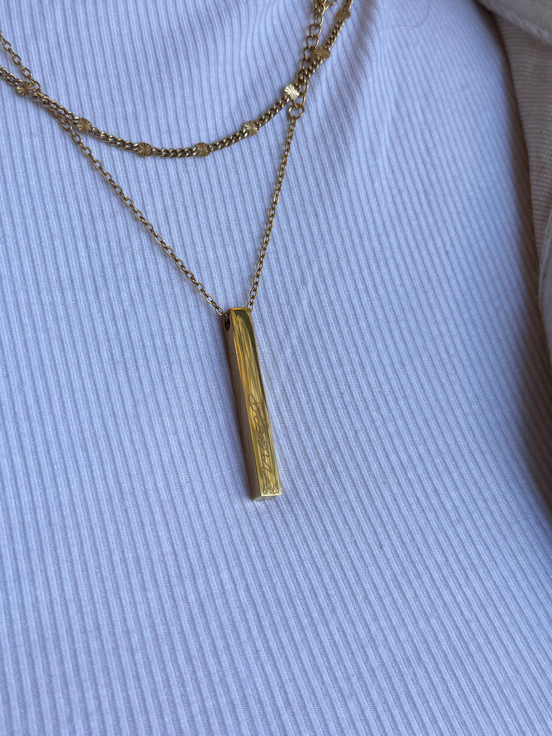 Bloom Gold Bar Necklace