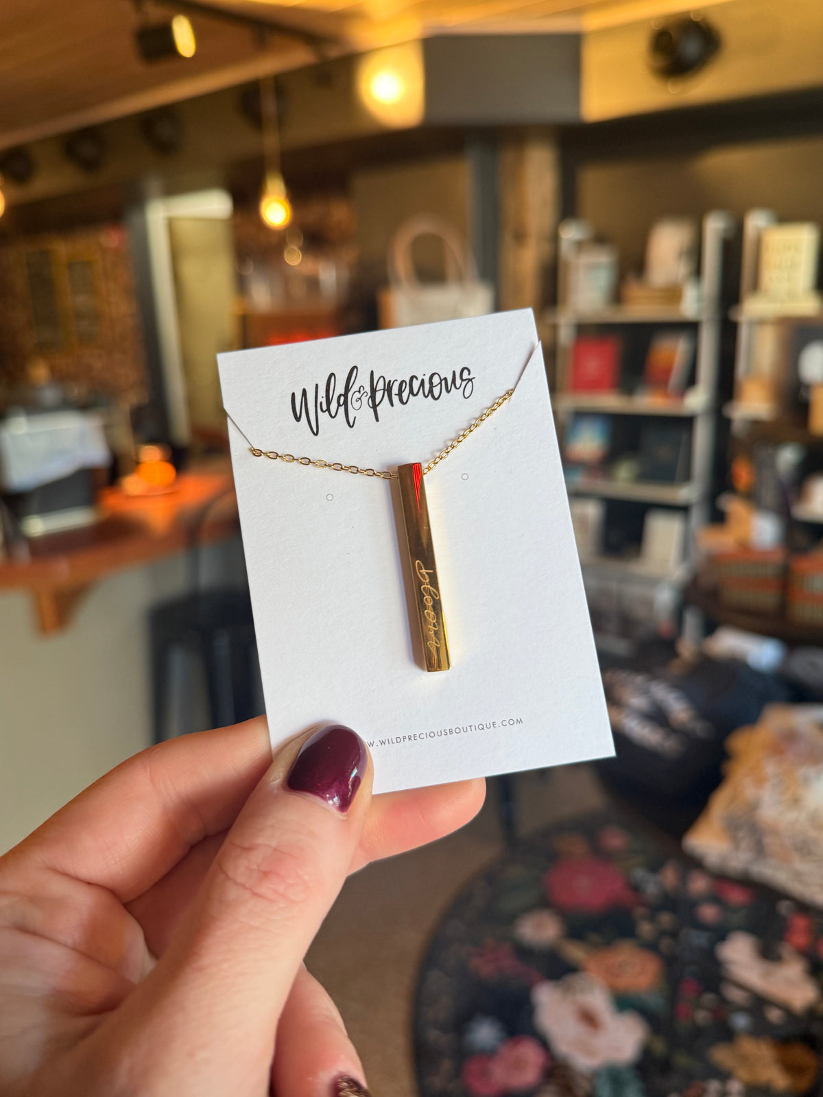 Bloom Gold Bar Necklace