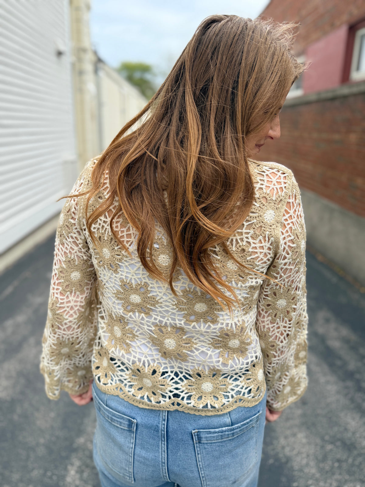 Golden Crochet Top