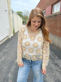 Golden Crochet Top