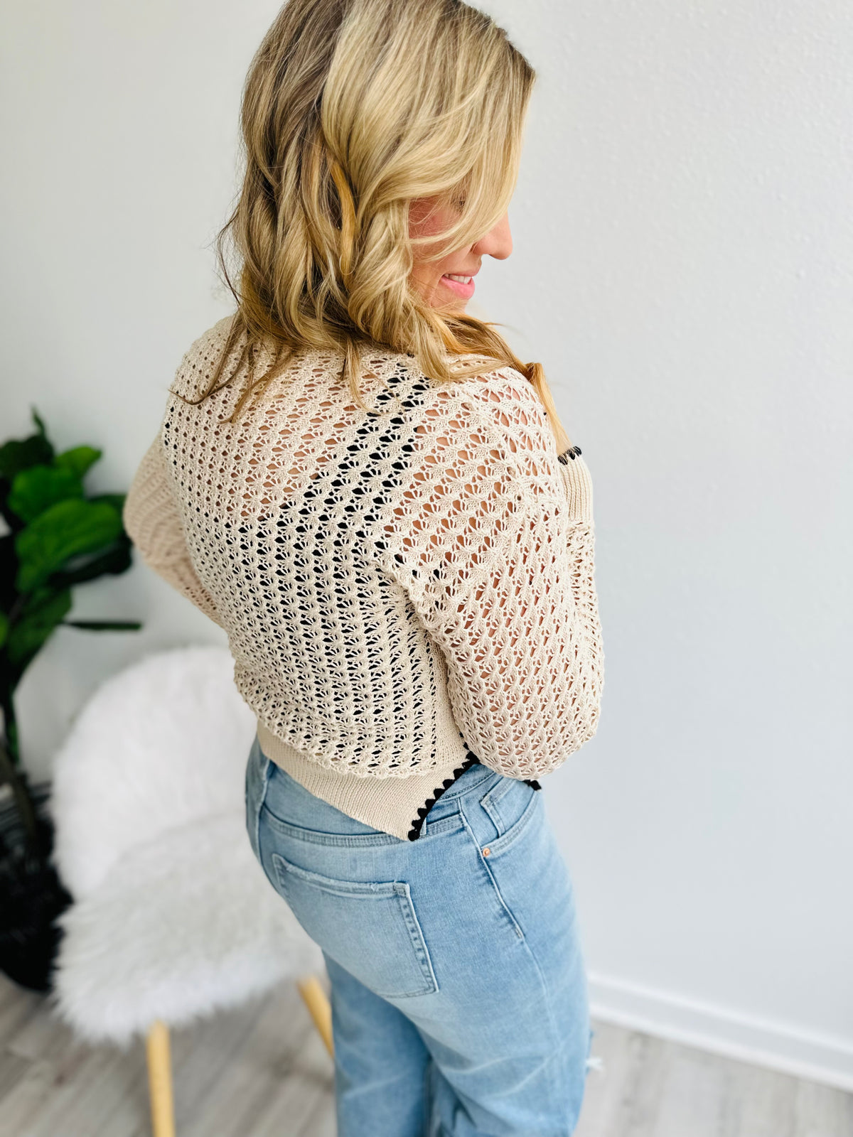 Sadie Open Knit Sweater