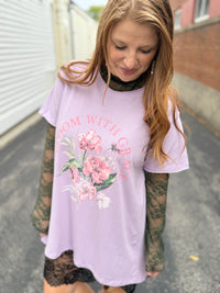Bloom With Grace Lavender Graphic Tunic