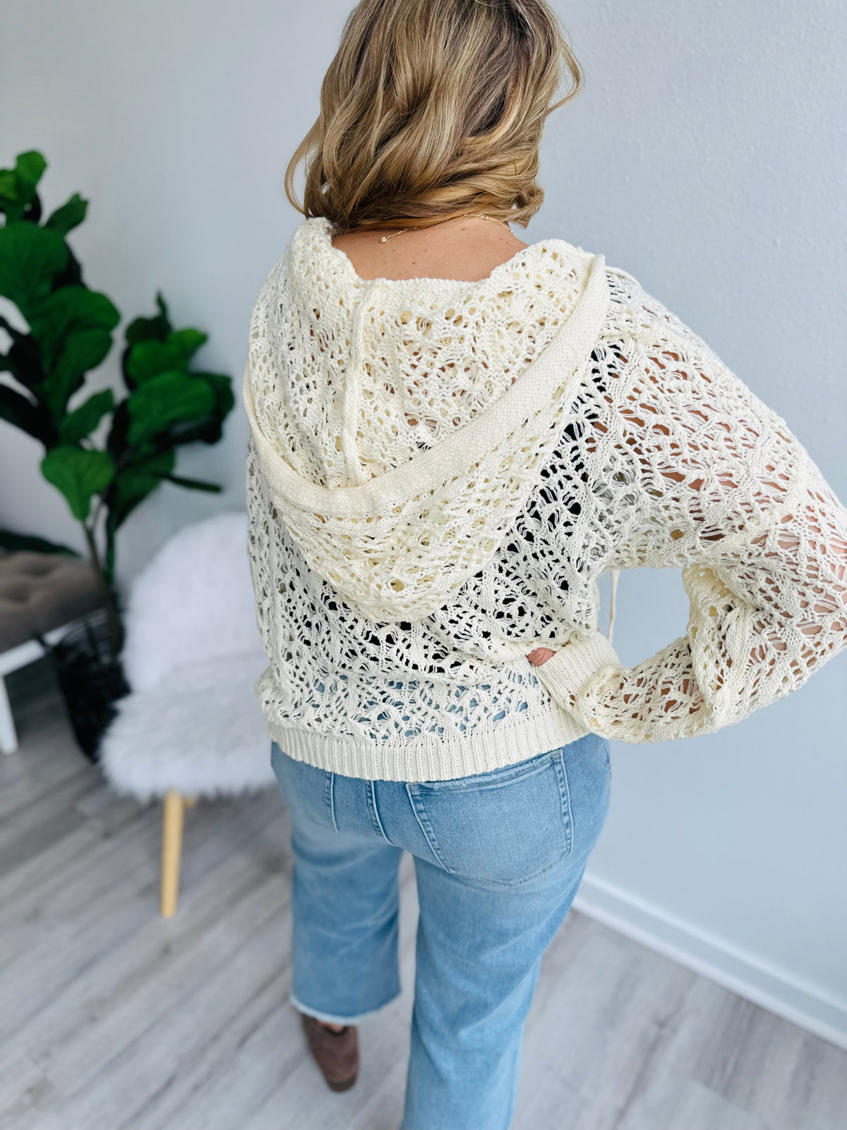 Natural Wide Knit Sweater