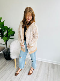 Chevron Cream Cardigan