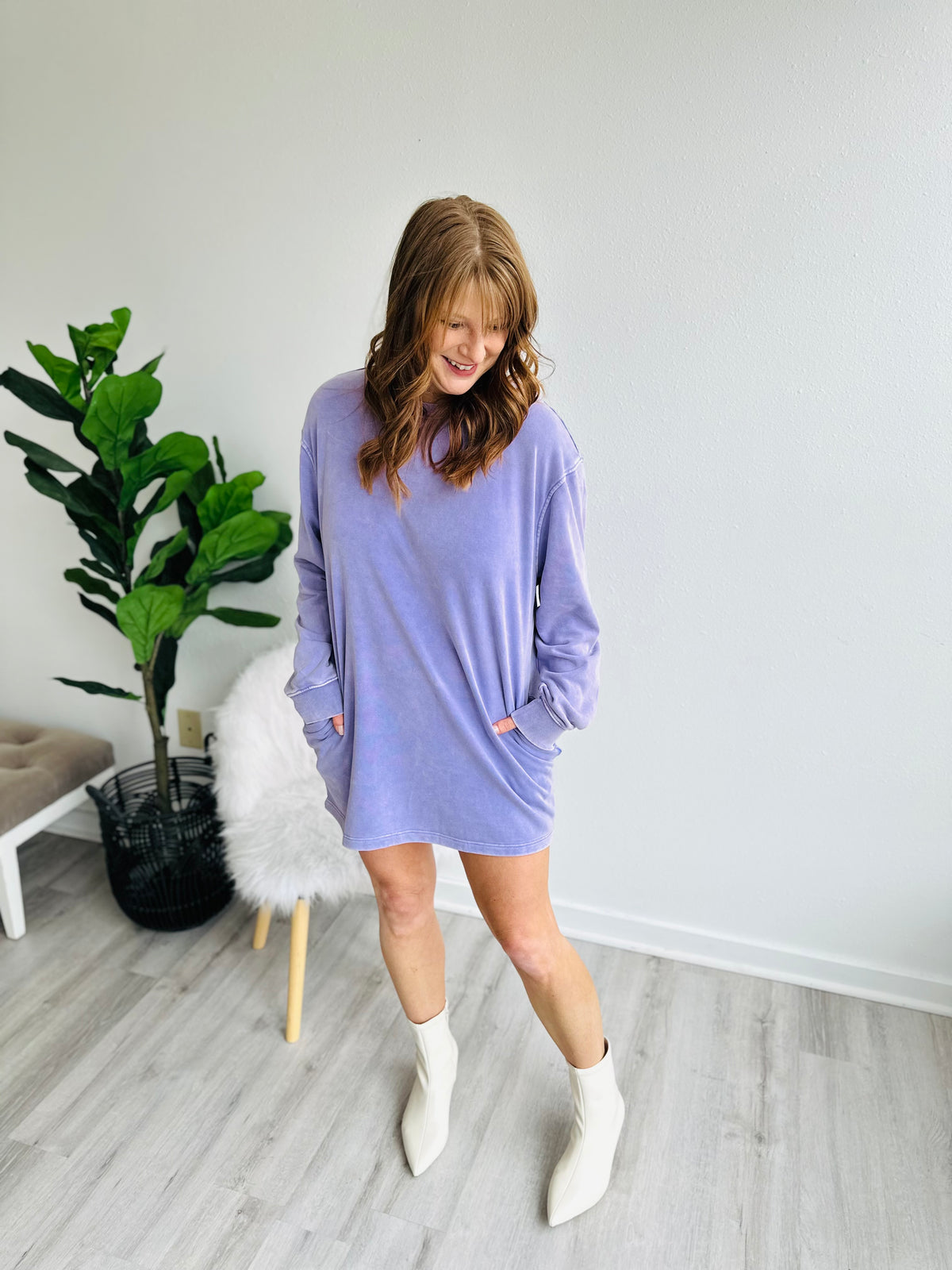 The Perfect Sweater Dress - Lavender