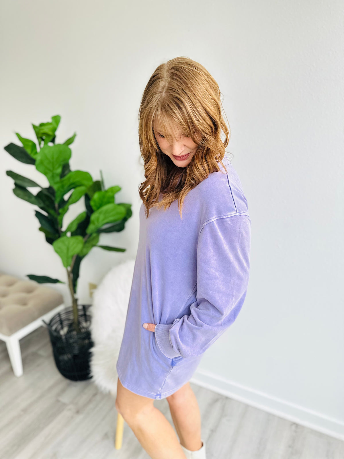 The Perfect Sweater Dress - Lavender