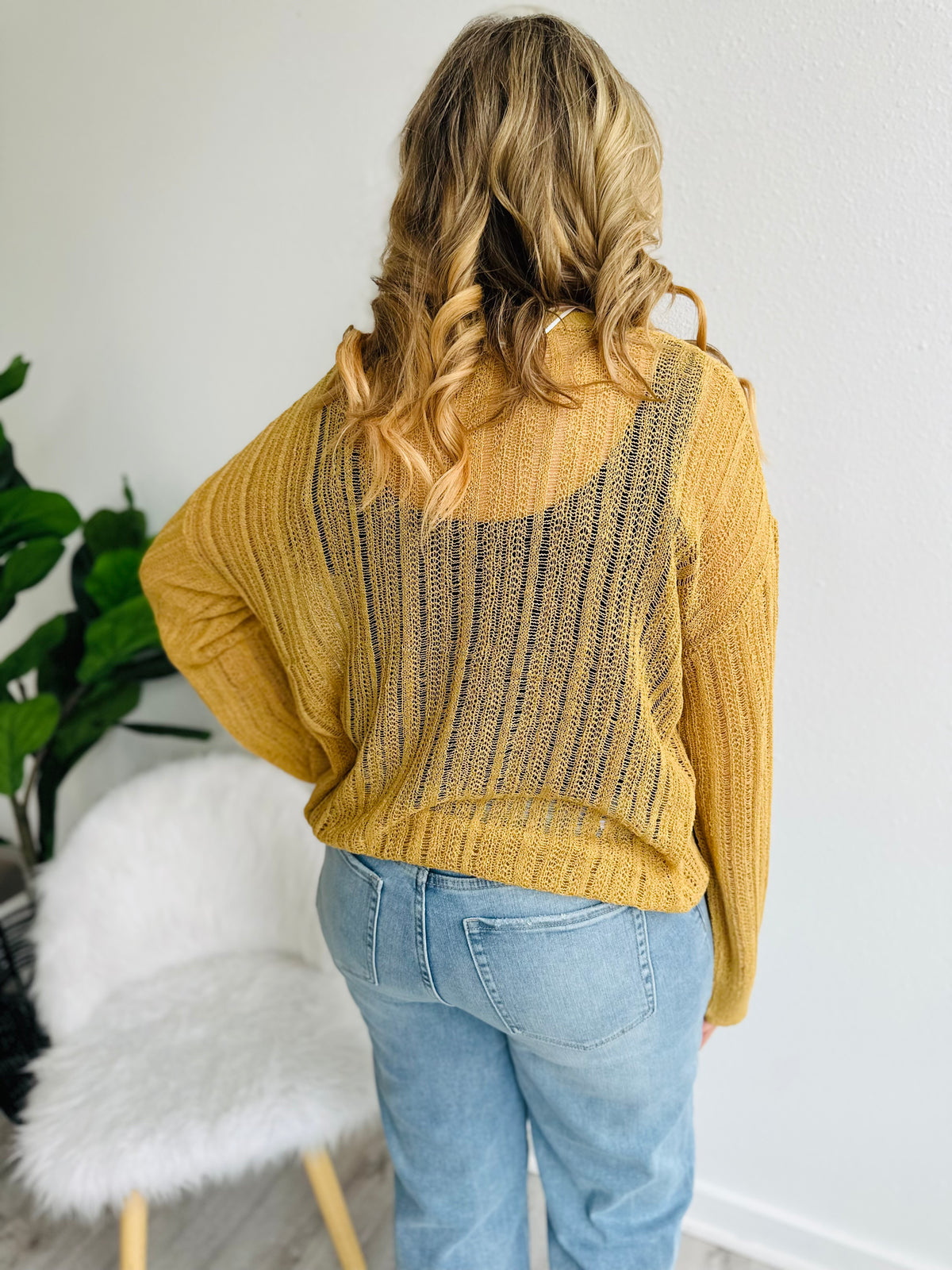 Soft Goldenrod Lightweight Sweater