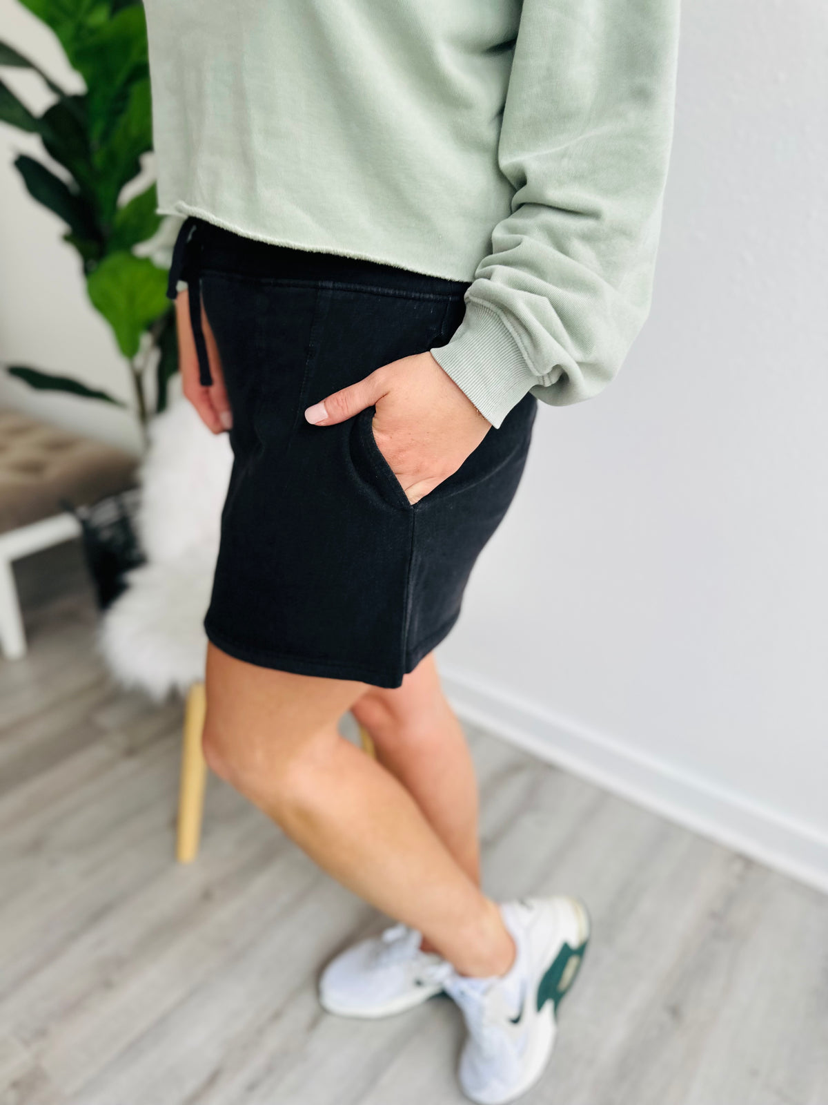 Soft Denim Everyday Skort - Black