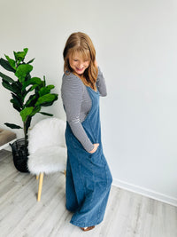 Mineral Wash Wide Leg Jumpsuit