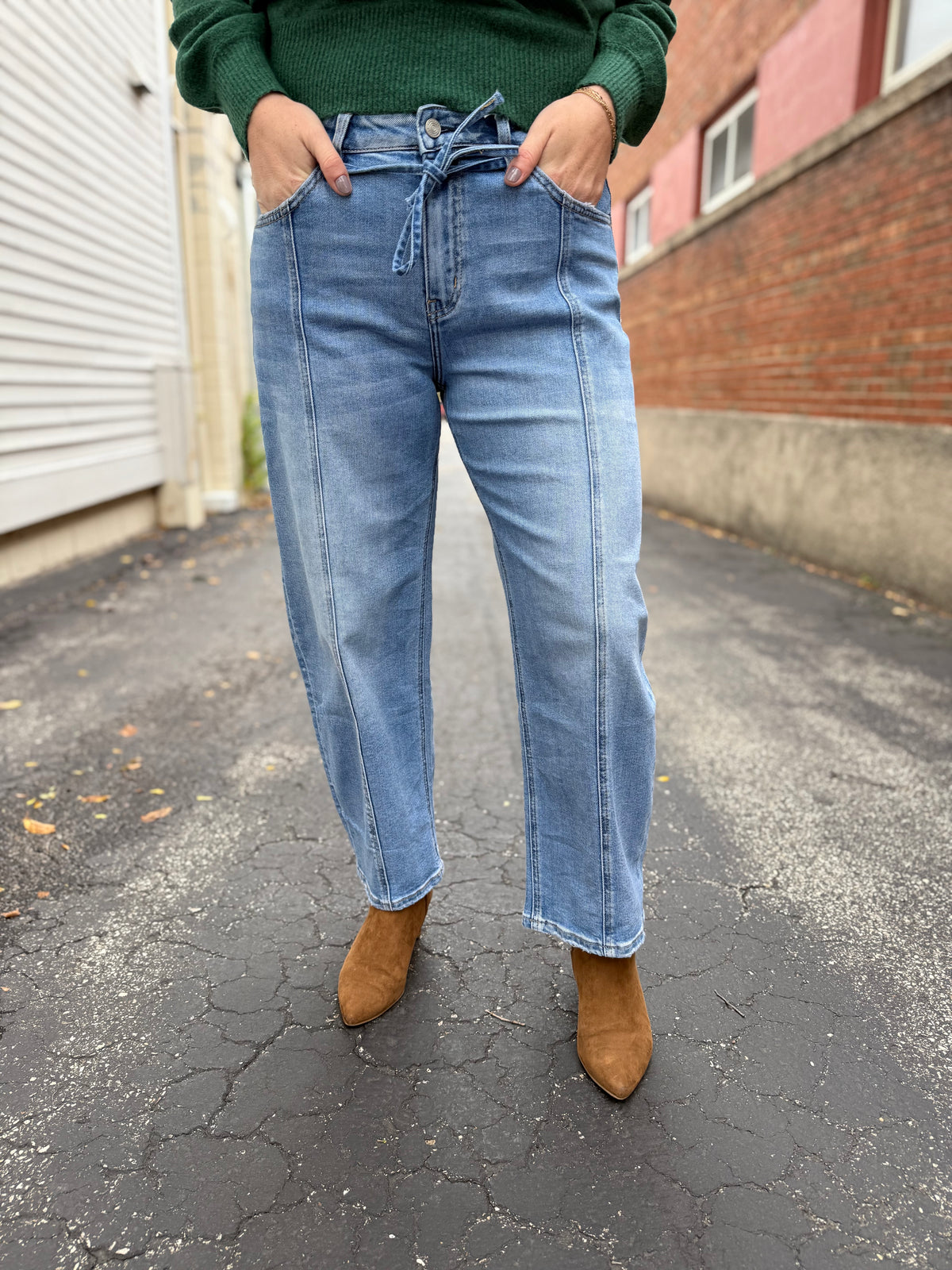 Barrel High Rise Wide Leg Jeans