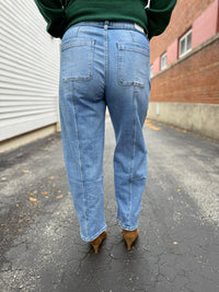 Barrel High Rise Wide Leg Jeans
