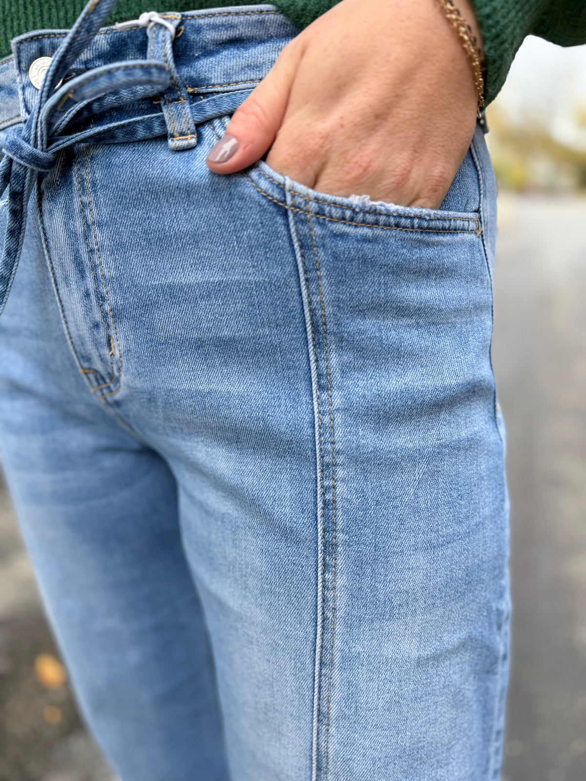 Barrel High Rise Wide Leg Jeans