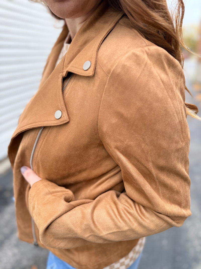 Soft Camel Moto Jacket
