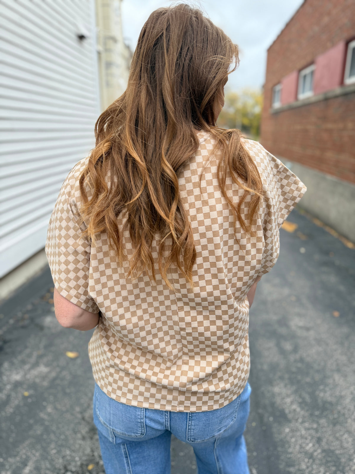 Butter Neutral Check Top