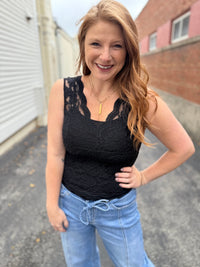 Luxe Lace Cami - Black