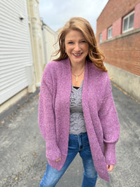 Plum Soft Knit Cardigan