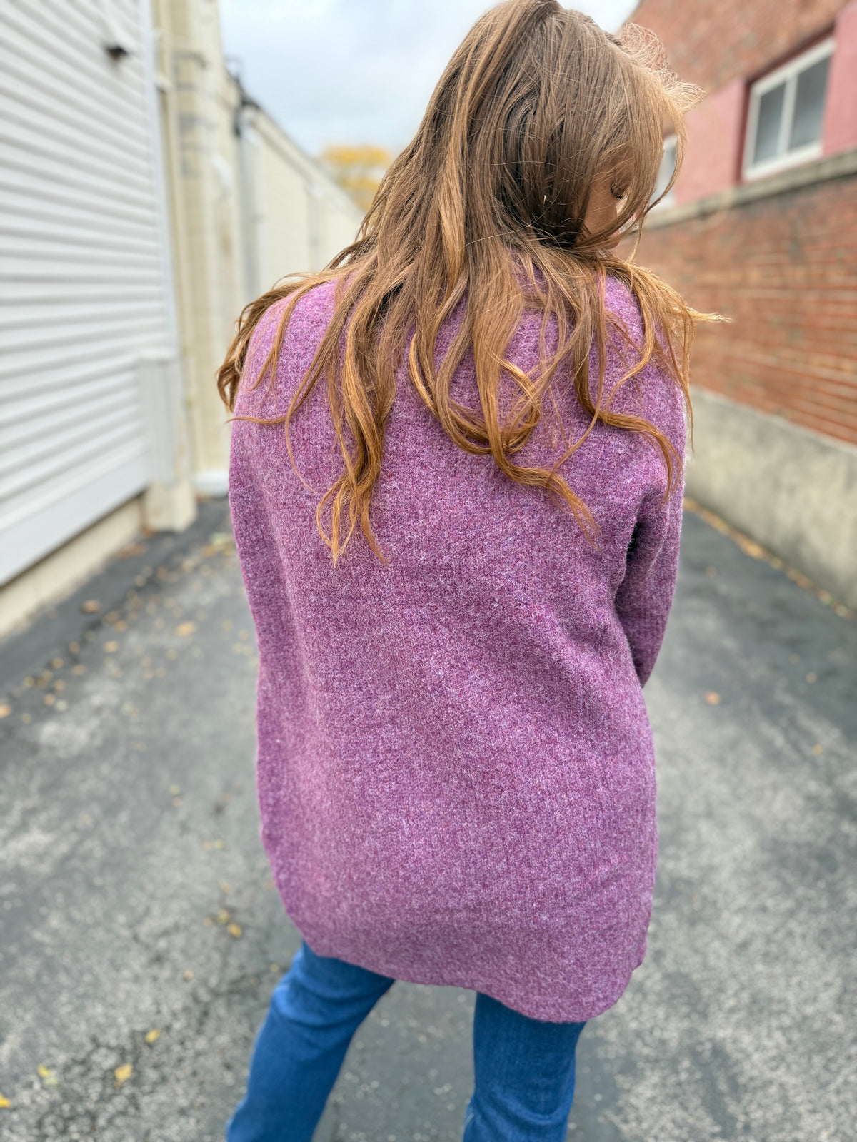 Plum Soft Knit Cardigan