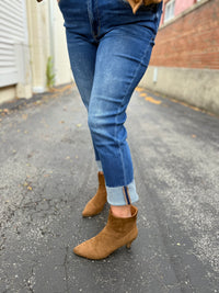 Medium Wash Slim Straight High Rise Jean