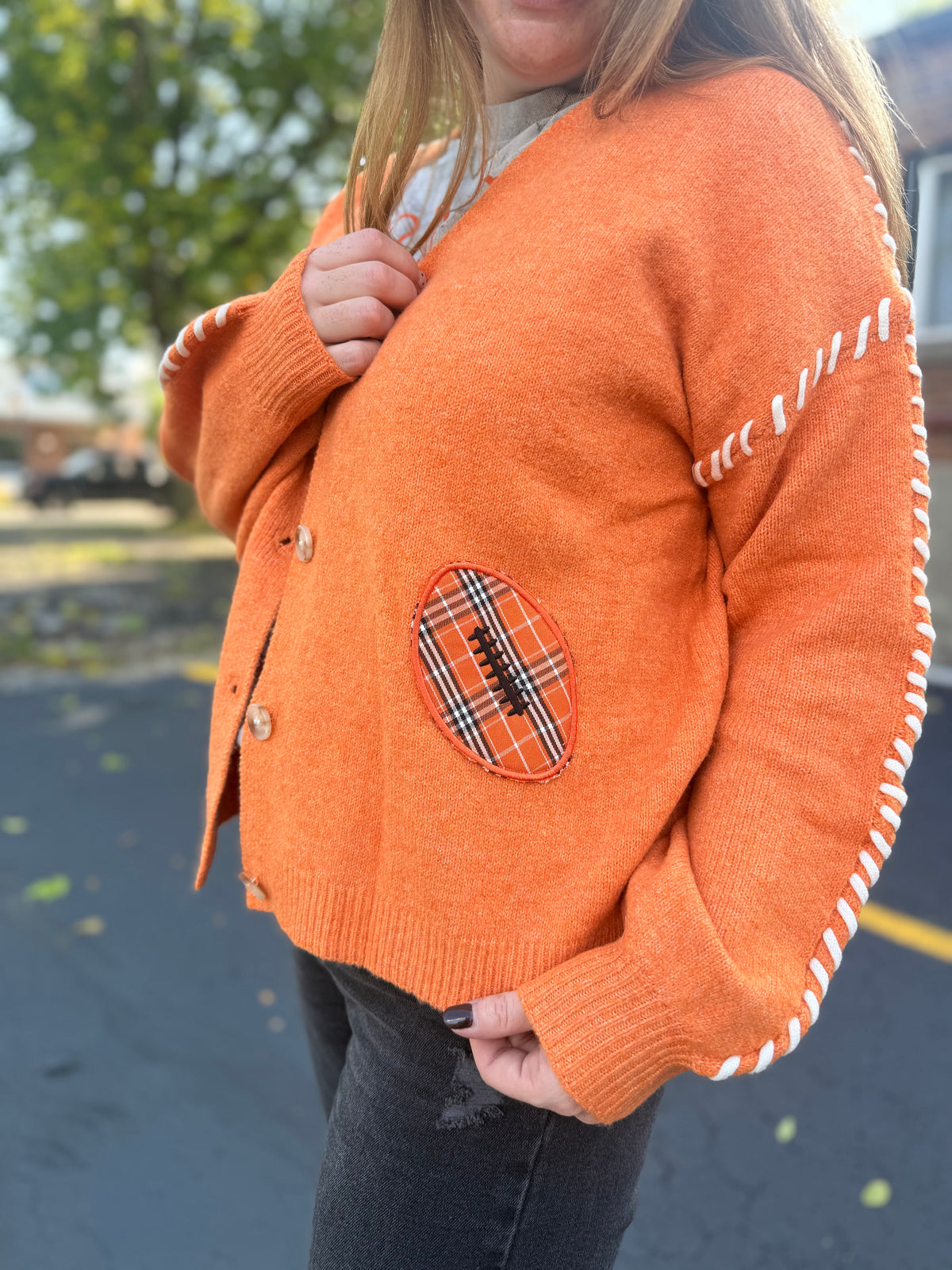 Game Day Football Cardigan