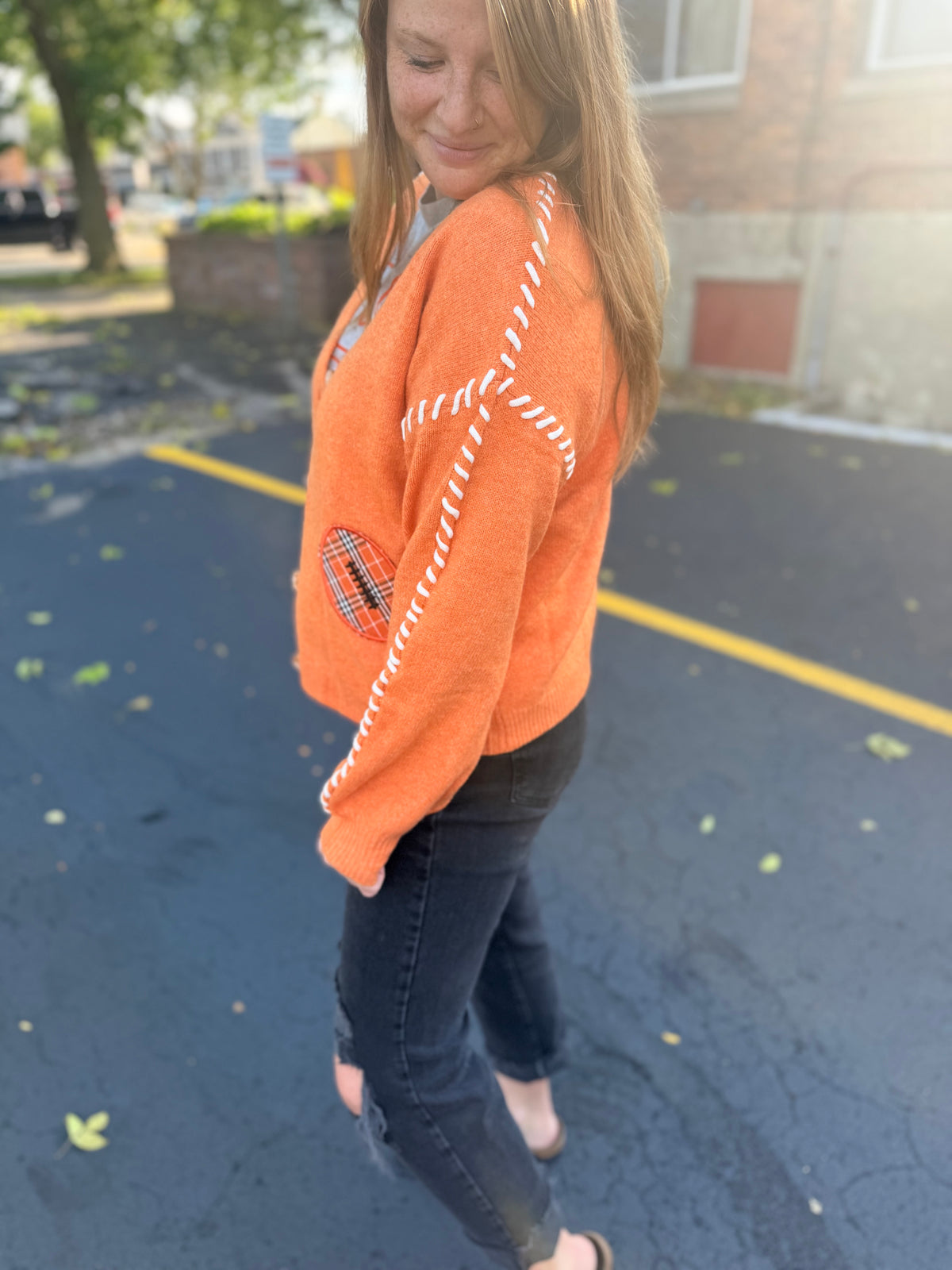 Game Day Football Cardigan