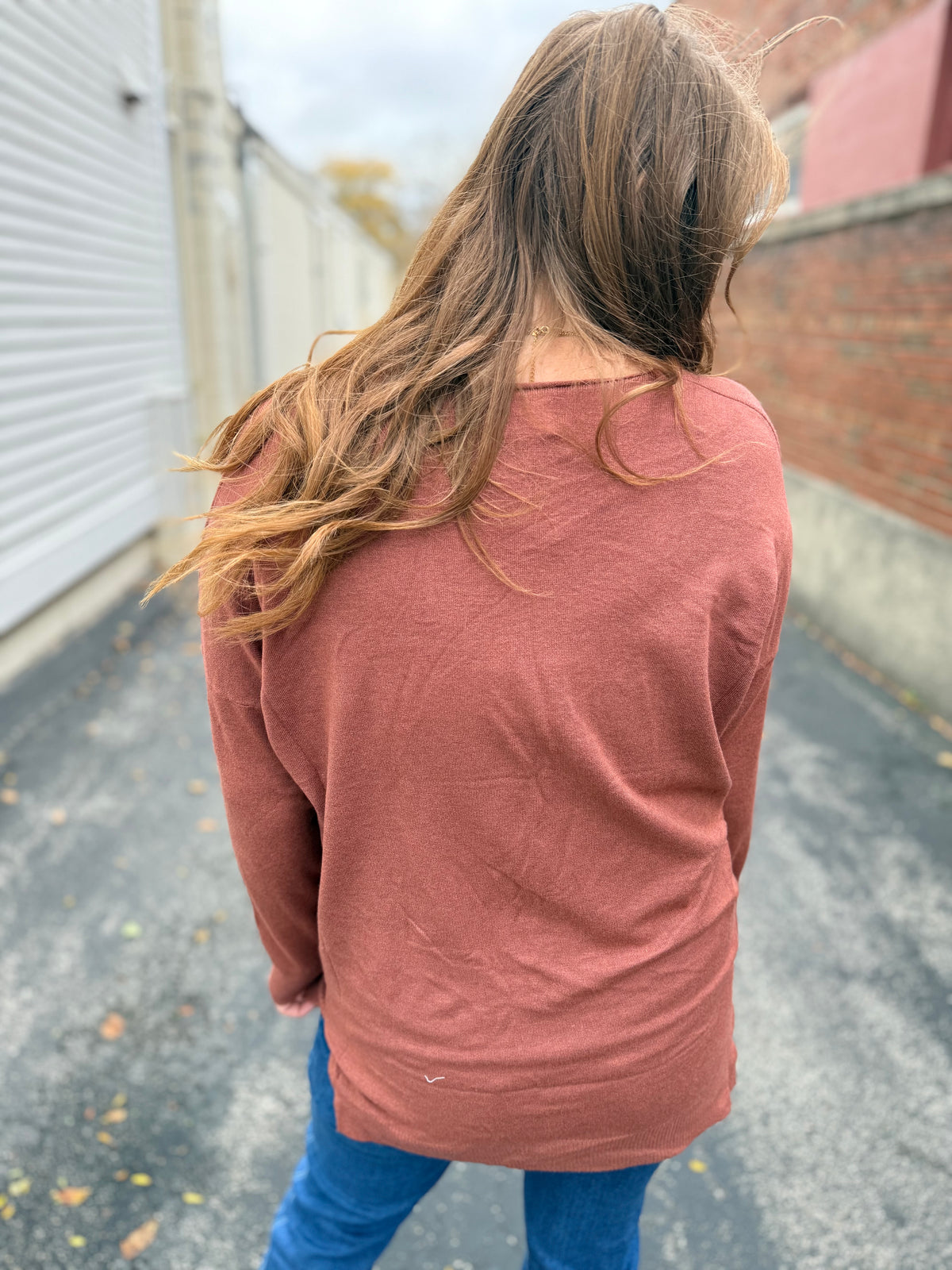 Rosa Rust Soft Lightweight Sweater