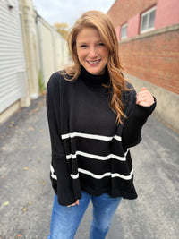 Black & Cream Stripe Tunic