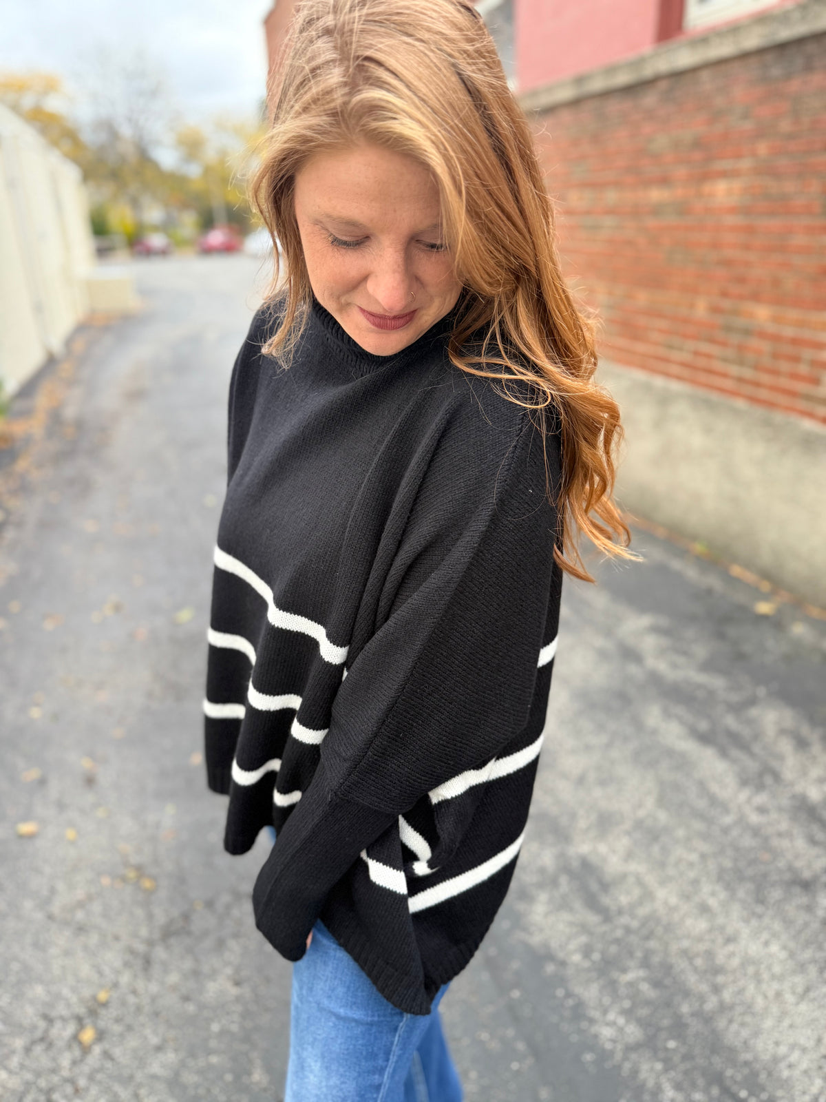 Black & Cream Stripe Tunic