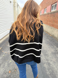 Black & Cream Stripe Tunic