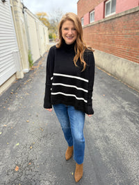 Black & Cream Stripe Tunic