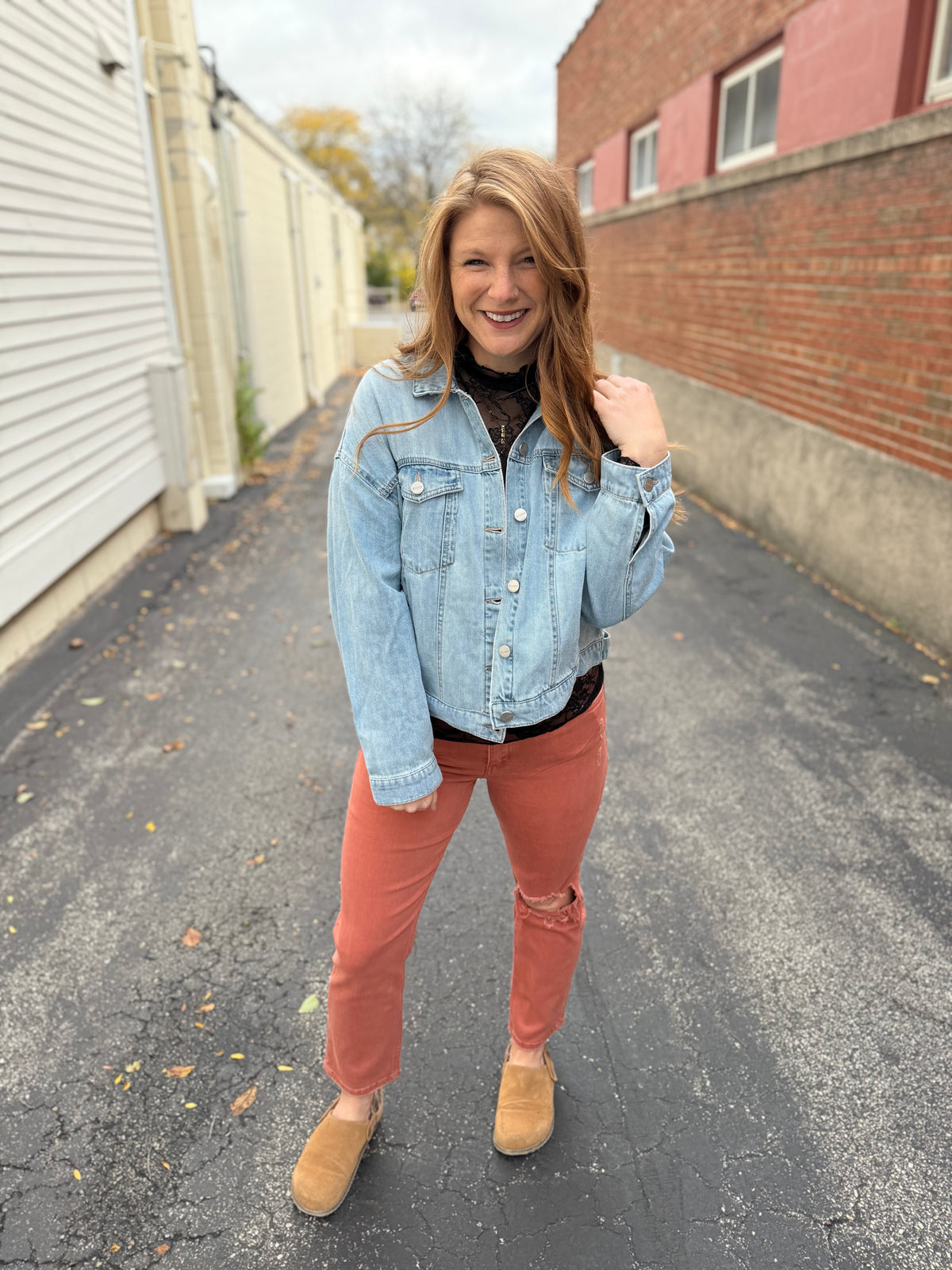 Light Wash Oversized Jean Jacket