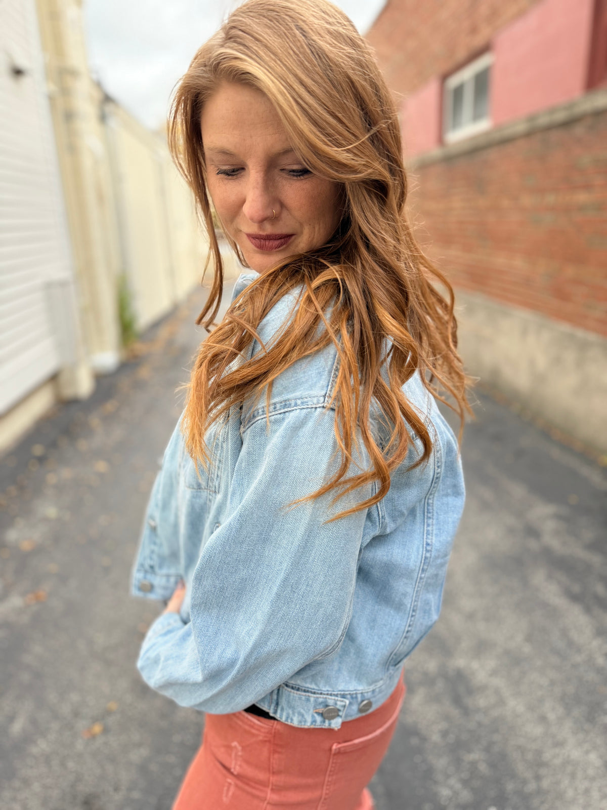 Light Wash Oversized Jean Jacket