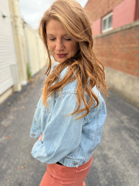Light Wash Oversized Jean Jacket