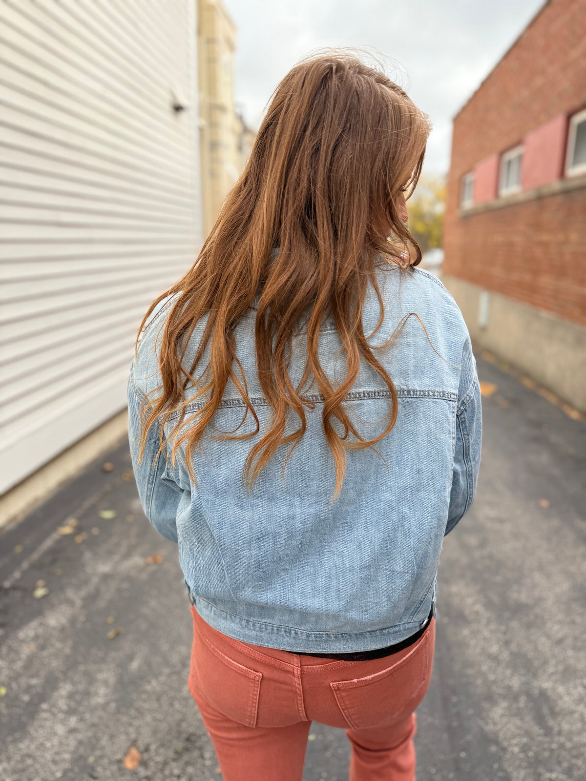 Light Wash Oversized Jean Jacket