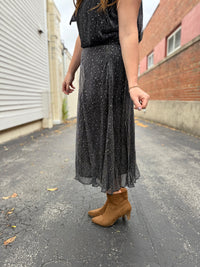 Midnight Spark Midi Skirt