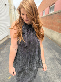 Midnight Tie Halter Top